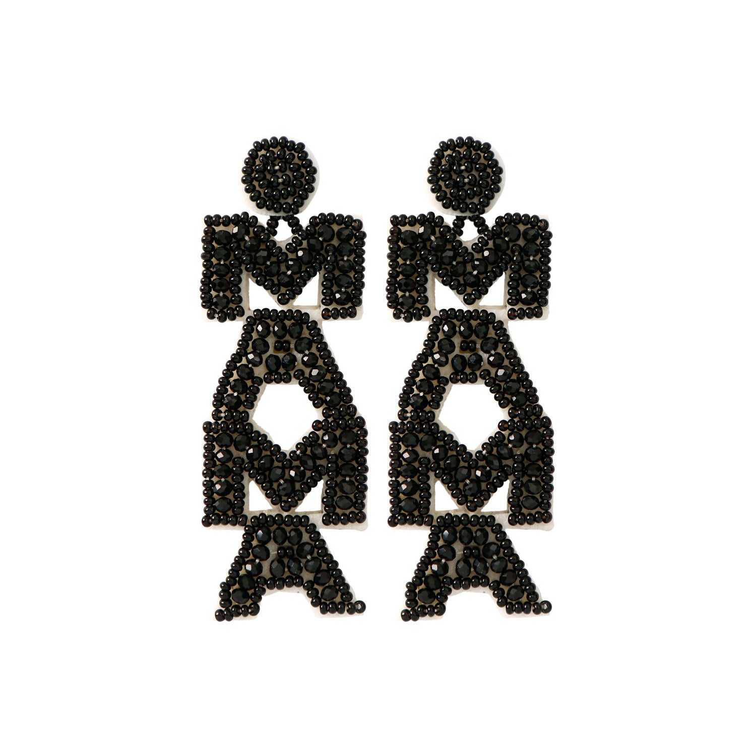 Wholesale Bohemian Mom Mother's Day Vintage Letters Rice Beads Earrings
